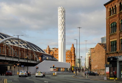 Tonkin Liu Creates Tower of Light in Manchester with Innovative Technology