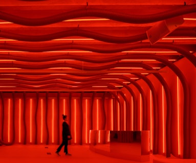 Pareid "Drown" Humans in an Installation Full of Red-Like Organs