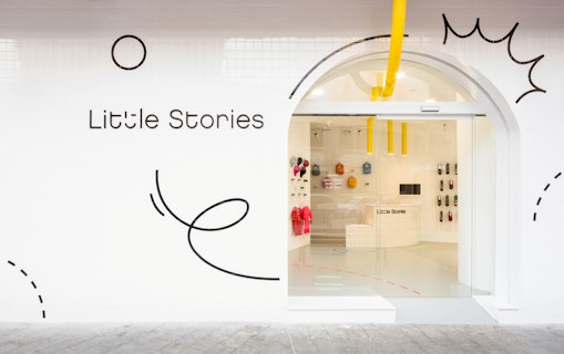 Little Stories: Simple Store in White, Blue, Yellow, and Red