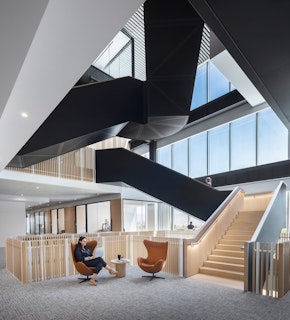 Attractive Black Staircase at SC Workplace